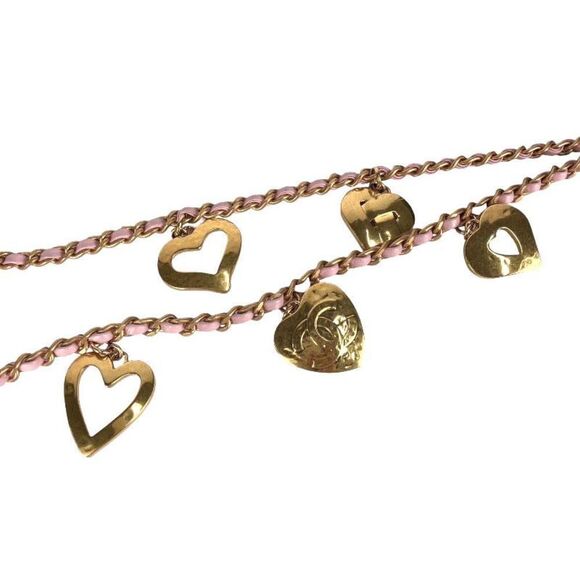 Chanel Mini Matelasse Heart Charm Chain Shoulder Bag Lambskin Pink Gold Hardware - Picture 9 of 9
